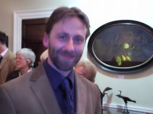 Conor Walton at the exhibition opening