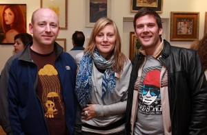 Roger Warburton, Aoife Flynn and Chris Booth at the exhibition opening (photo © Conor Healy Photography - www.CHphotography.ie)