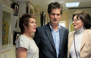 Artist Adrienne Finnerty, Andy Finnerty and Artist Bernadette Hegarty at the opening