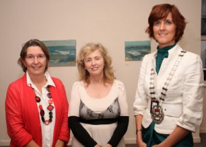 At the exhibition opening (photo by Michael Donnelly)