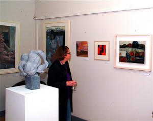 At the exhibition opening