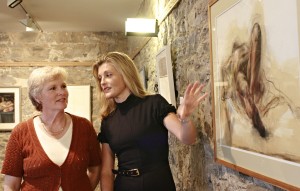 Artist Patricia Casey with Cynthia Ni Mhurchu who opened the exhibition