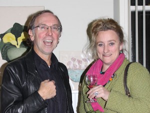 Exhibiting artists William Finnie and Michelle Sweetman at the opening.