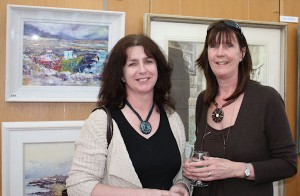 Ann Campbell and Linda Doyle at the exhibition launch (photo Liam Madden)