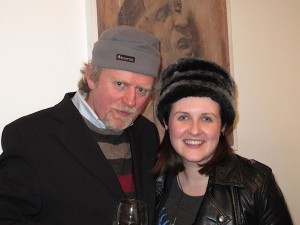 Poet Kevin Kiely and Orla Lehane at the exhibition opening.