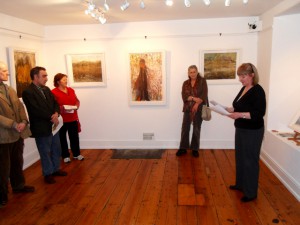 at the exhibition opening