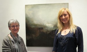 Ken Brown's mother Joan Browne and Michelle Costello at the exhibition opening.