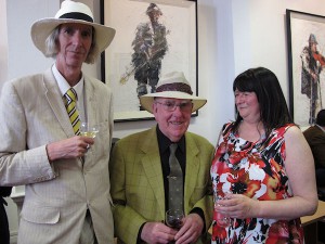 Tony Strickland, Aidan Doyle and Angel Loughrey at the exhibition opening