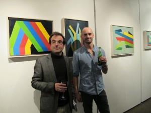 Olivier Cornet (Olliart) with artist John Fitzsimons at the exhibition opening