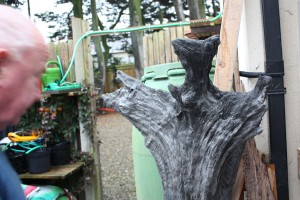 Gerry Cahir with a piece of bog oak