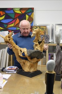 Jerry with one of his sculptures