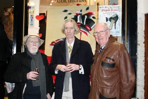 Artist Ray Sherlock, curator Tony Strickland and Aidan Doyle at the exhibition opening (photo Liam Madden)