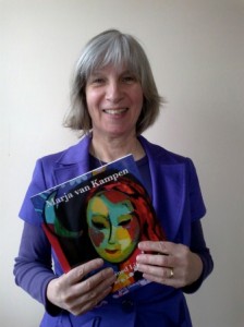 Marja van Kampen with the book on her life and her art