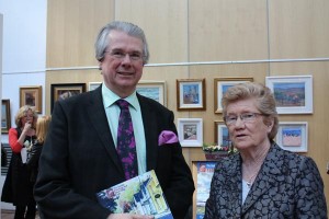 Ian Whyte of Whyte's who opened the exhibition with Pat McGloughlin Hon. Secretary of the club (photo Liam Madden)