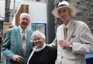 Nell McCafferty with Aidan Doyle and Tony Strickland