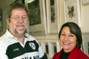 Husband and wife Gary Rowe (photographer) and Kate Bedell (watercolour artist)