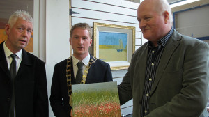 Cllr. Stephen Fitzpatrick and Artist Michael Palmer at the exhibition opening