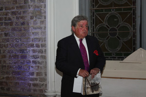 Ciarán MacGonigal delivering the opening speech at the exhibition (photo Liam Madden)