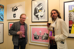 Gallery owner Frank O'Dea with Derek O'Shaughnessy at the event (photo Liam Madden)