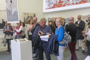 Guests at the exhibition opening.