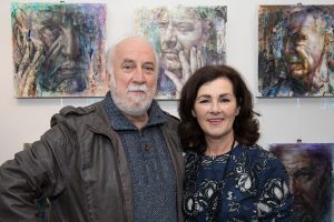 Artist John Keating with The Gallery owner Siobhan Bastable (photo Keith Dixon)