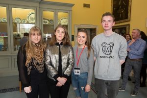 Emily Kearney, Sophie Hogan, Orla Costelloe and Zack Leahy all on work experience