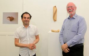 Olivier Cornet with Hugh Cummins at the exhibition launch