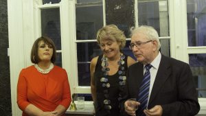 Simone Orr, Marie-Louise Martin and James English RHA at the exhibition opening (photo Liam Madden)