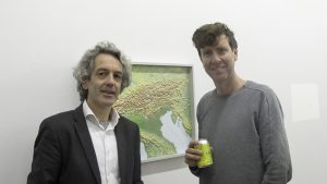 Gallery Owner Kevin Kavanagh with artist Ulrich Volg (photo Liam Madden)