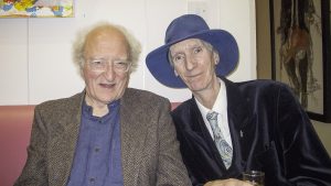Neil Shawcross with curator Tony Strickland (photo Liam Madden)