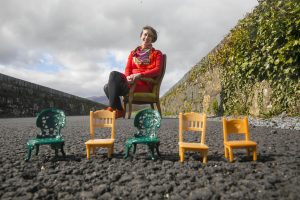 Visual artist, Michelle Browne, co-ordinator of the 'Bring Your Own Chair' project pictured on the iconic Waterford Greenway at Kilmacthomas. 