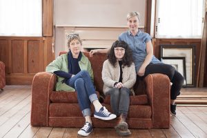 Artists L-R Sarah O'Flaherty, Fiona Kelly, Debbie Godsell 