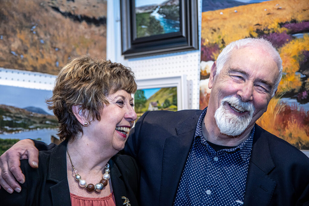 Artist Tony Gunning with his wife Ellen  (photo Paul Reardon Photography)